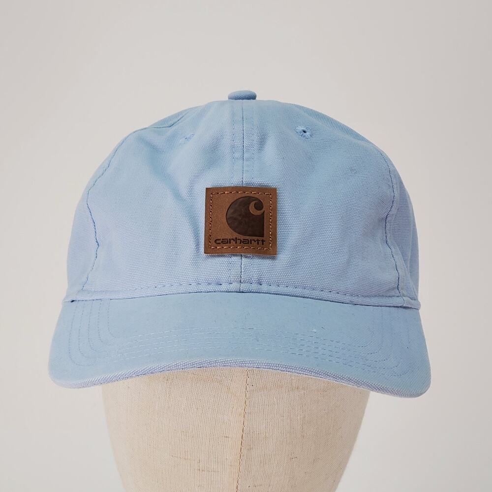 Carhartt Mens Canvas Baseball Cap Light Blue Adjustable Hat AH0289 HC5 OS